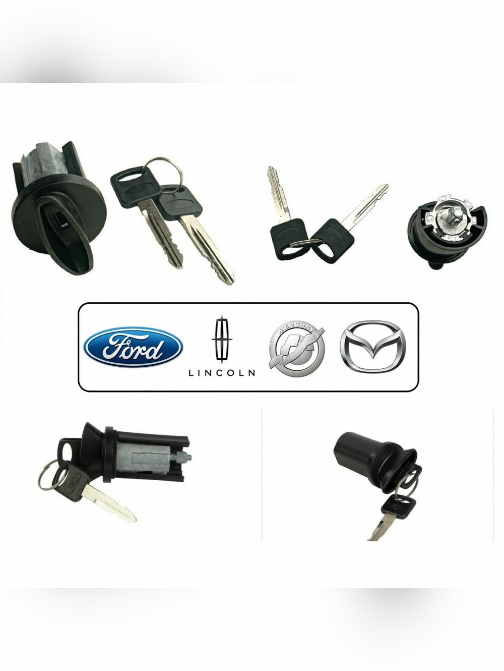 Ford Ignition Lock Cylinder With 2 Keys -0089X